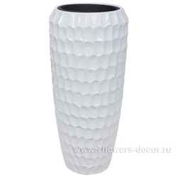 Кашпо полистоун Nobilis Marco "Pmlac-white Vase", D34хH75 см с тех.горшком