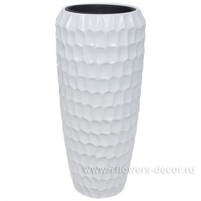 Кашпо полистоун Nobilis Marco "Pmlac-white Vase", D34хH75 см с тех.горшком