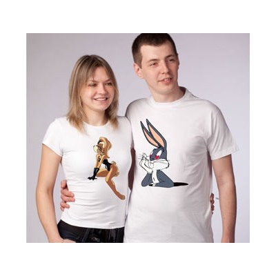 Парные футболки "Bunny and Lola"