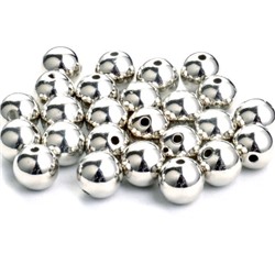 Бусины металлик/ цв.серебро/ 20мм/ уп.500г/ фас.1уп.