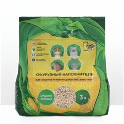 Наполнитель кукурузный "Золотой кот" для грызунов, 3 л