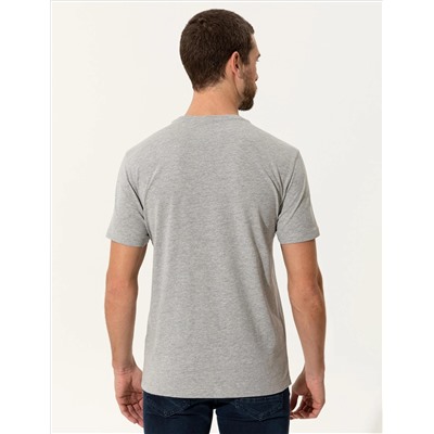 Светло -серый меландж Slim Fit Print Print Cycling Bike T -For
