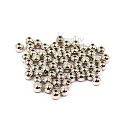 Бусины металлик/ цв.серебро/ 8мм/ уп.500г/ фас.1уп.