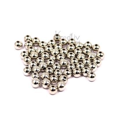 Бусины металлик/ цв.серебро/ 8мм/ уп.500г/ фас.1уп.