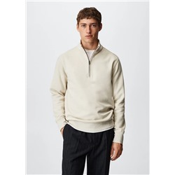 Sudadera algodón cuello cremallera -  Hombre | MANGO OUTLET España