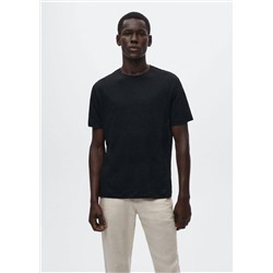 Camiseta 100% lino -  Hombre | MANGO OUTLET España