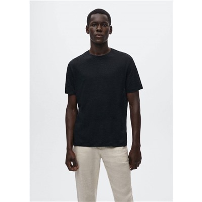 Camiseta 100% lino -  Hombre | MANGO OUTLET España