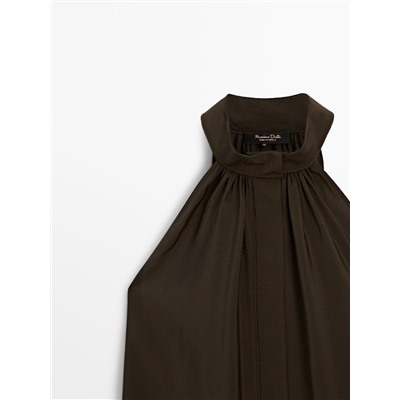 Vestido largo cuello halter