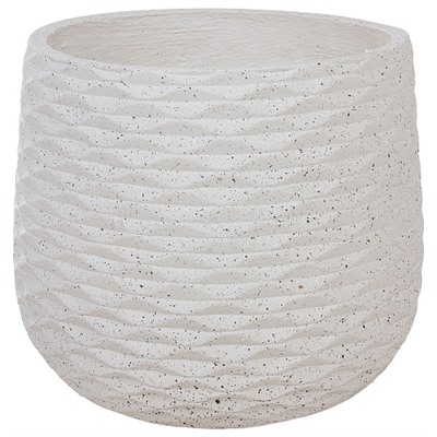 Кашпо Nobilis Marco "Cells white Jar" (файберклэй), D40хH35 см