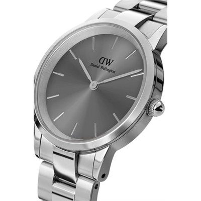 Reloj de cuarzo de acero Iconic Link - Plateado y gris