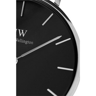 Reloj de cuarzo de acero Sterling - 28 mm - Plateado y negro