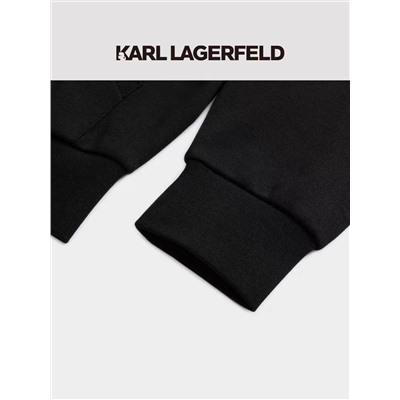 Kar*l Lagerfel*d 🐈‍⬛ мужское худи  на молнии с капюшоном, вышитый логотип из страз на груди,  объемная печать на спине. Большой размерный ряд. Экспорт, цена на бирке 520