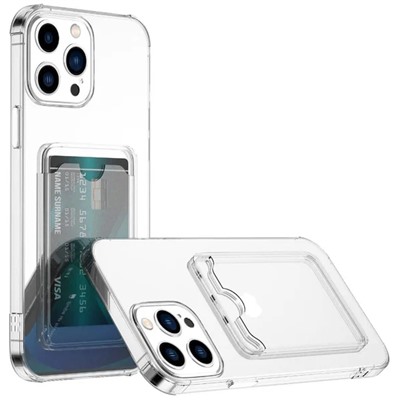 Чехол UltraThin на iPhone 13Pro с визитницей (прозрачный)