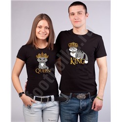Парные футболки King сat/ Queen cat
