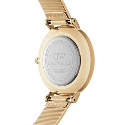 Reloj de cuarzo de acero Petite 28 mm - Dorado y blanco