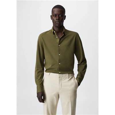 Camisa traje slim fit piqué -  Hombre | MANGO OUTLET España
