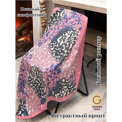 Платок утепленный Абстракция Арт 3110/3 (кораллово-розовый)