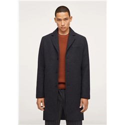 Abrigo lana reciclada -  Hombre | MANGO OUTLET España