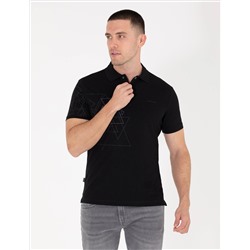 Черная слабая печать Polo Yaka T -For