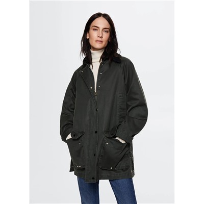 Parka efecto encerado -  Mujer | MANGO OUTLET España