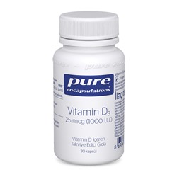 Pure Encapsulations Витамин D3 1000 МЕ 30 капсул