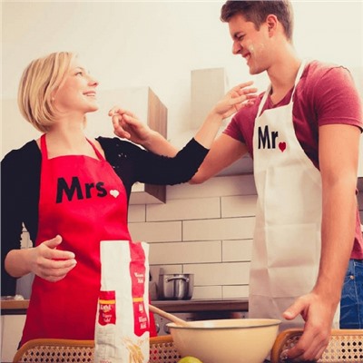 Парные фартуки для двоих "Mr and Mrs"