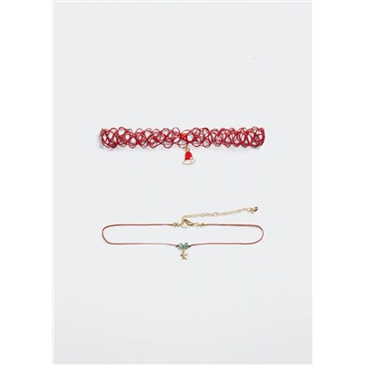 Pack 2 chokers navideños -  Niña | MANGO OUTLET España