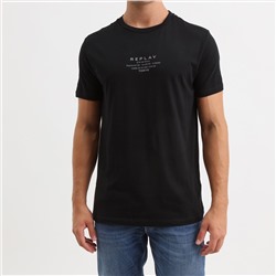 Camiseta - 100% algodón - relaxed fit - estampado - logo estampado - negro