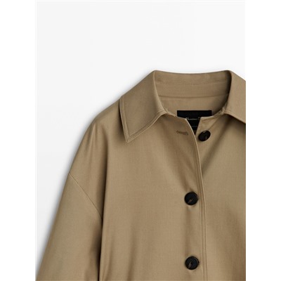 Chaqueta trench cinturón