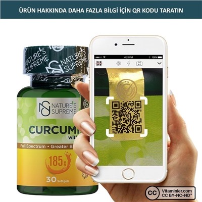 Куркумин Nature's Supreme 30 мягких капсул