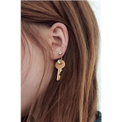 RHINESTONE KEY EARRINGS