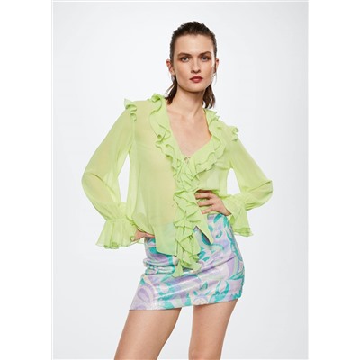 Camisa semitransparente -  Mujer | MANGO OUTLET España
