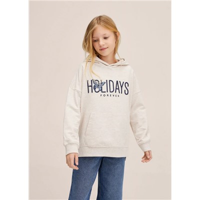 Sudadera algodón mensaje -  Niña | MANGO OUTLET España