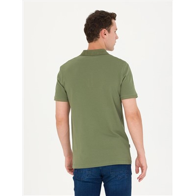 Хаки Slim Fit Polo Yaka T -Fork