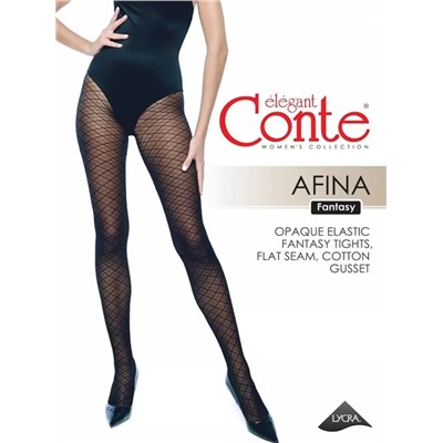 CONTE AFINA Колготки женские с геометрическим рисунком