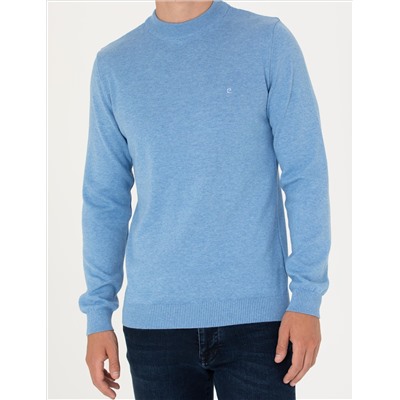 Blue Melanj Slim Fit Half Fisherman воротник основной трикотаж казах