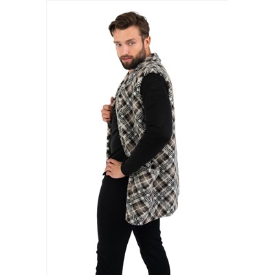 ЖИЛЕТ MEN VEST WOOL  цвет Клетка серая