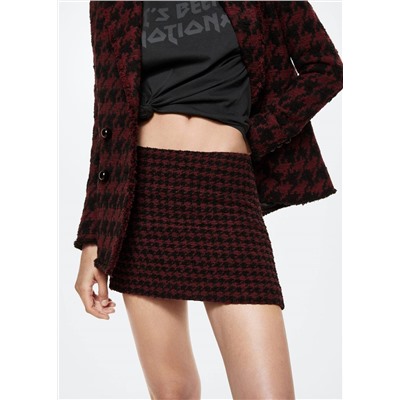 Minifalda pata de gallo -  Mujer | MANGO OUTLET España