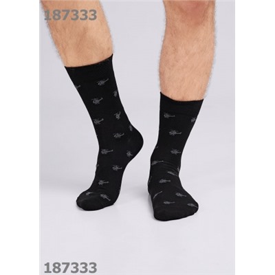 CLEVER Носки муж.К3431 23Ф хл+эл