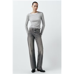 JEANS TRF WIDE LEG TIRO MEDIO FULL LENGTH
