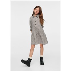 Vestido estampado volante -  Niña | MANGO OUTLET España