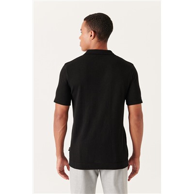 Black Actace Yaka Button Fortwear футболка