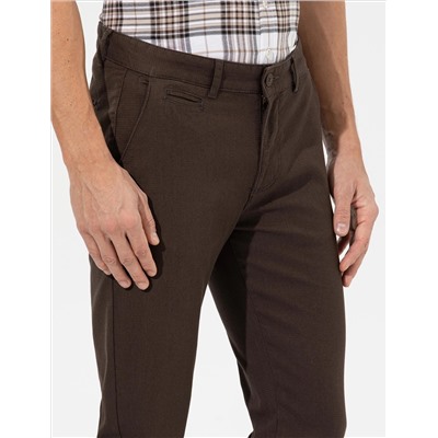 Brown Slim Fit Canvas Bloys