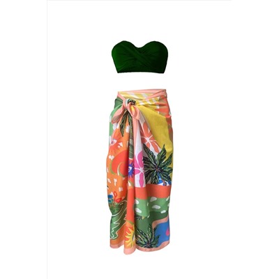 Dela Orange Linen Pareo (нижнее белье не показано)
