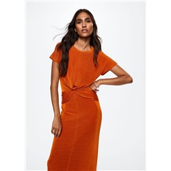 Vestido detalle nudo -  Mujer | MANGO OUTLET España