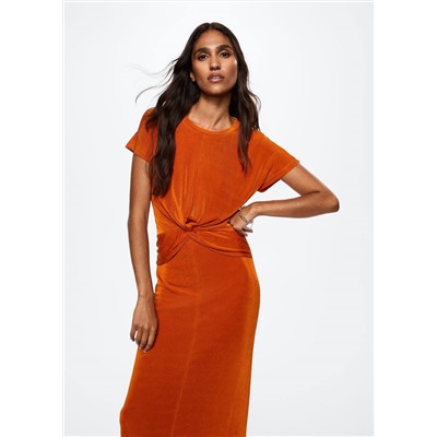 Vestido detalle nudo -  Mujer | MANGO OUTLET España