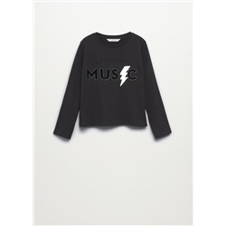 Camiseta manga larga lentejuelas -  Niña | MANGO OUTLET España