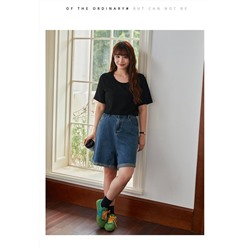 Джинсовые шорты для девушек Plus Size 🩳