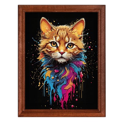 POSV-0469 Постер в рамке 17x23см Кот краски