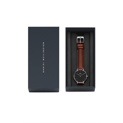 Reloj de cuarzo de piel Petite St Mawes - Marrón y plateado